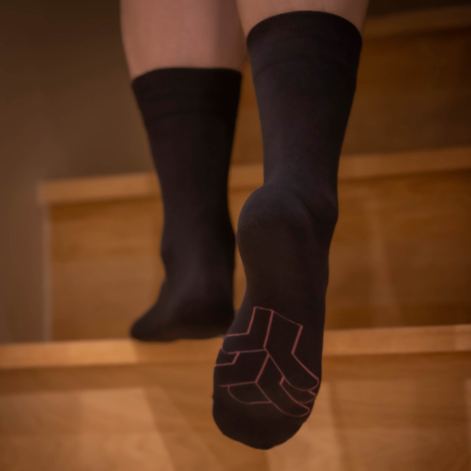 A_Week_Of_Socks_Socks_square_Mid-calf_black_stairs